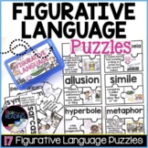 Figurative Language Puzzles Review Activities: Idioms, Sim