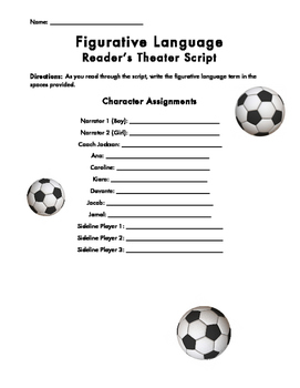 Preview of Figurative Language Reader's Theater Script