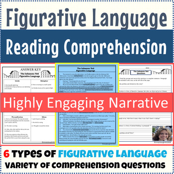 Preview of 5th 6th Grade Figurative Language Reading Comprehension Passage and Questions