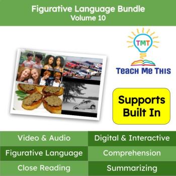 Preview of Figurative Language Reading Passages and Activities Bundle Volume 10