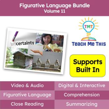 Preview of Figurative Language Reading Passages and Activities Bundle Volume 11