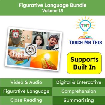 Preview of Figurative Language Reading Passages and Activities Bundle Volume 13