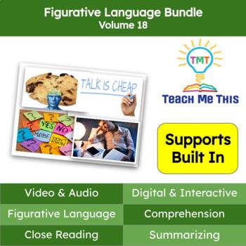 Preview of Figurative Language Reading Passages and Activities Bundle Volume 18