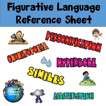 Preview of Figurative Language Reference Sheet