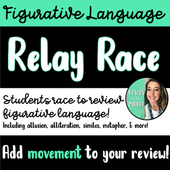 Preview of Figurative Language Relay Race - Gamification - Movement - Engaging ELA
