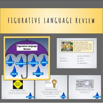 Preview of Figurative Language - Comprehension Review