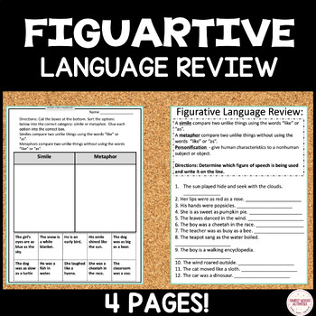 Preview of Figurative Language Review