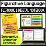Figurative Language Review Digital Notebook & Grammar Flipbook