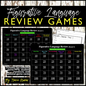 Preview of Figurative Language Review Games and Handouts