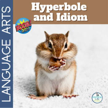 Preview of Figurative Language Review Hyperbole & Idioms 4th, 5th, 6th grades - BOOM Cards