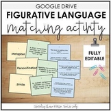 Figurative Language Review Matching Activity - Editable in