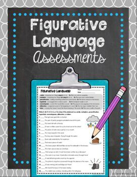 Preview of Figurative Language Review Assessments - Print & Digital