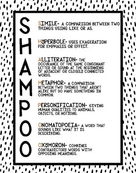 Preview of Figurative Language- Shampoo