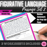 Figurative Language Short Passage | Set 2 | Close Reading 