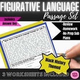 Figurative Language Short Passage Set | Black History | Cl