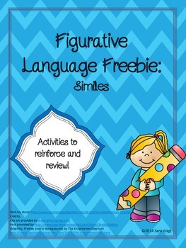 Preview of Figurative Language: Simile Freebie