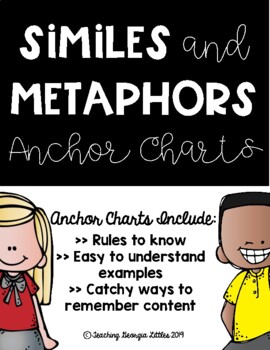 Preview of Distance Learning Figurative Language: Simile and Metaphors [Anchor Chart]