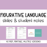 Figurative Language Slides & Notes BUNDLE