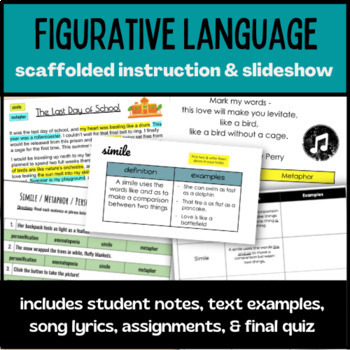 Preview of Figurative Language Slideshow / Figurative Language Unit