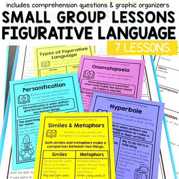 Preview of Figurative Language Small Group Lessons, Passages, & Mini Posters