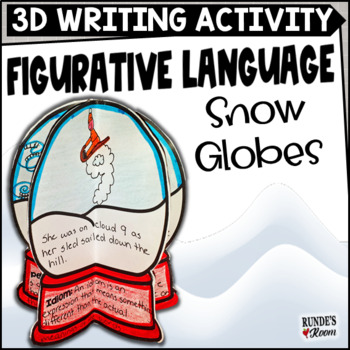 Preview of Figurative Language Snow Globe Craft Activity