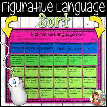 Preview of Figurative Language Sort (Print and Digital)