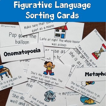 Preview of Figurative Language Sorting Cards
