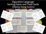 Figurative Language Sorting Game & Task Cards (Disney Song