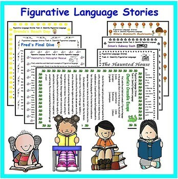 Preview of Figurative Language 7 Stories ~ Close Reading for Common Core Grades 4-8