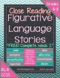 Figurative Language Stories for Close Reading ~ FREE Compl