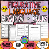 Figurative Language Study Guide + Review + Assessment