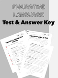 Figurative Language TEST & Answer Key; Personification,Sim