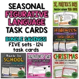 Figurative Language Task Card Bundle: Seasonal, Holidays