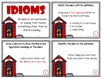 Preview of Figurative Language Task Card Set