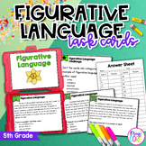 Figurative Language Task Cards 5th Grade - Similes and Met