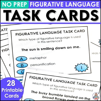 Preview of Figurative Language Task Cards Activity