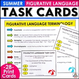 End of the Year Activity Figurative Language Task Cards - 