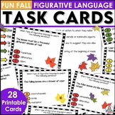 Figurative Language Task Cards - Fall Figurative Language 