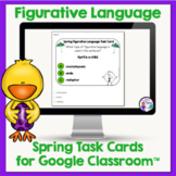 Figurative Language Task Cards Google Classroom™ - Spring 