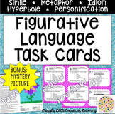 Figurative Language Task Cards and Mystery Picture - Ident