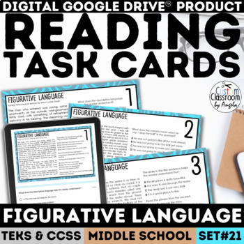 Preview of Figurative Language Task Cards for Google Forms™ Distance Learning