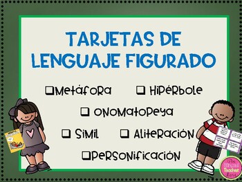 Preview of Figurative Language Task Cards in Spanish
