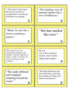 Figurative Language Task Cards with Walk Two Moons by Heart of a Teacher