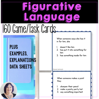 Preview of Figurative Language 160 Game Cards for Idioms Similes Metaphors