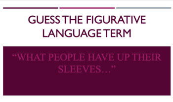 Preview of Figurative Language: Taylor Swift Lyrics PPT. and Handout