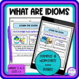 Figurative Language Teaching Idioms Digital Printable Work