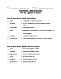 Figurative Language Test - 4th Grade