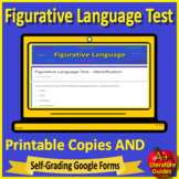 Figurative Language Test Google Forms - SELF-GRADING - 60 