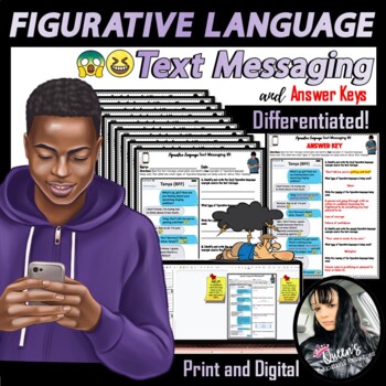 Preview of Figurative Language Text Messaging Activity Worksheets