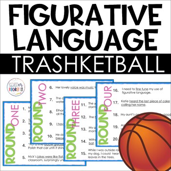 Preview of Figurative Language Trashketball Review Game
